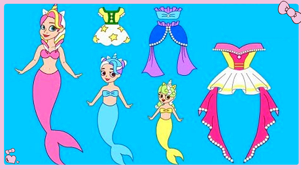 迪士尼手工剪纸:独角兽版的美人鱼公主,谁是魔法最强大的公主?