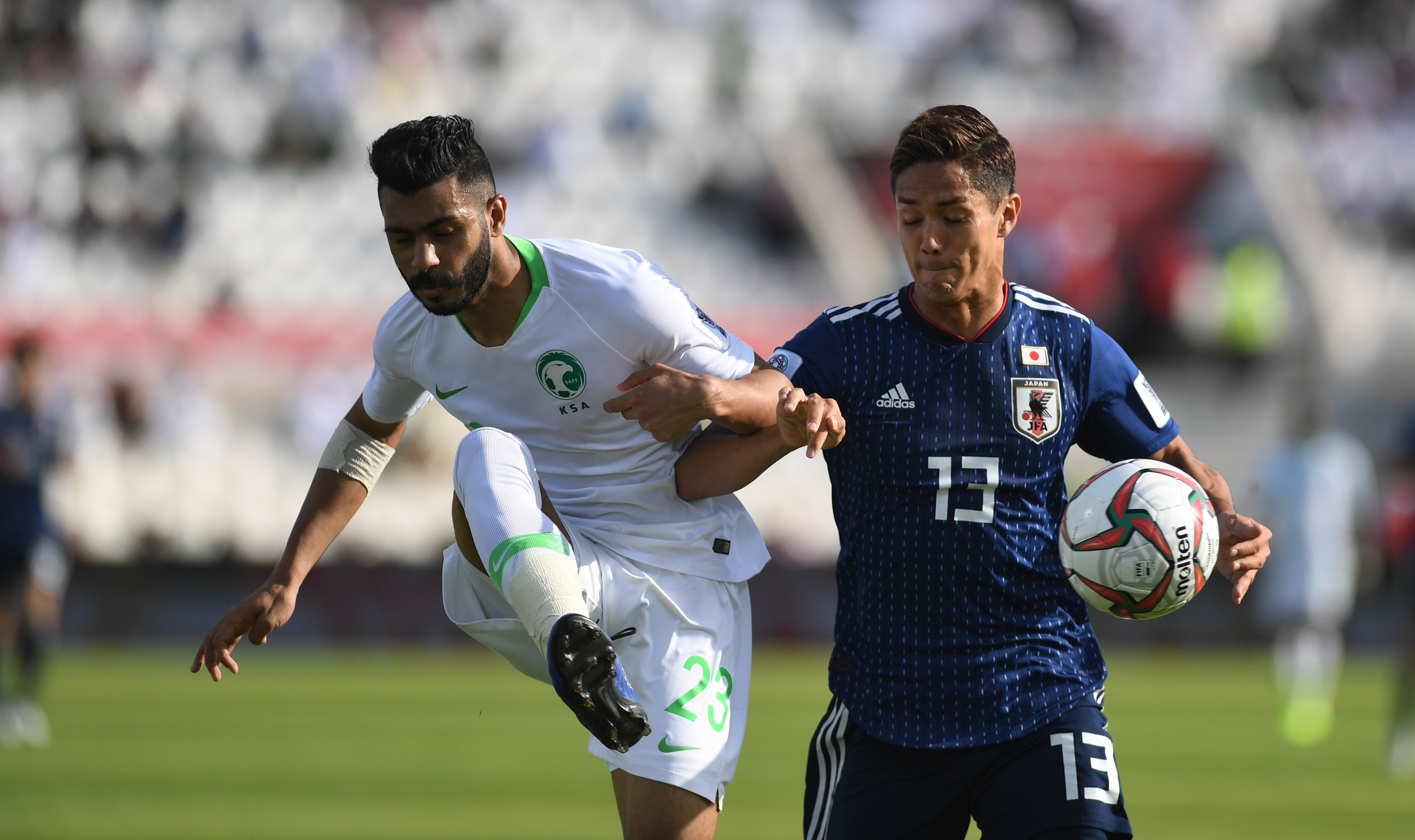 足球--八分之一决赛:日本队对阵沙特队