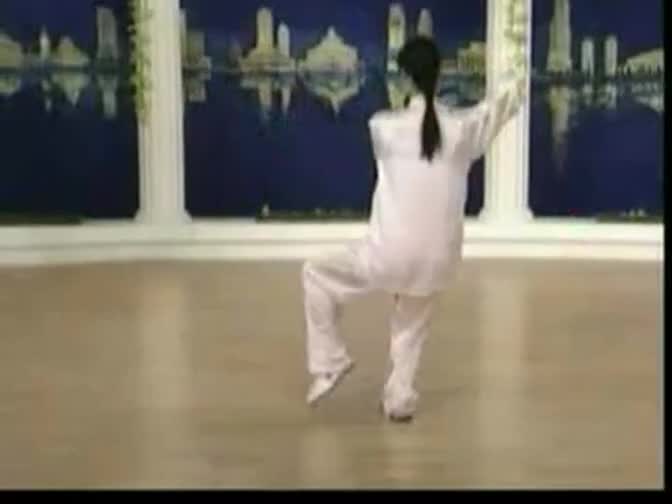 24式太极拳带口令背向演练!