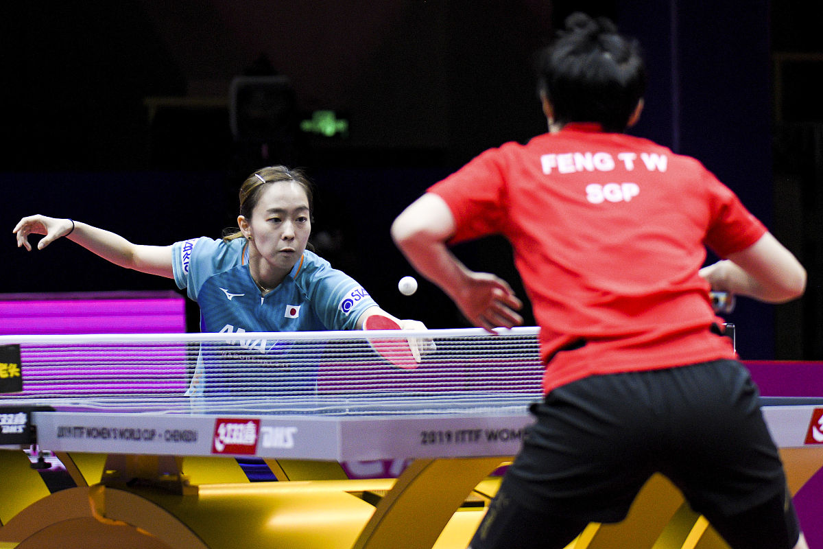 2019年10月19日,四川成都,2019国际乒联女子<strong>世界</strong>杯次日赛况.石川佳纯