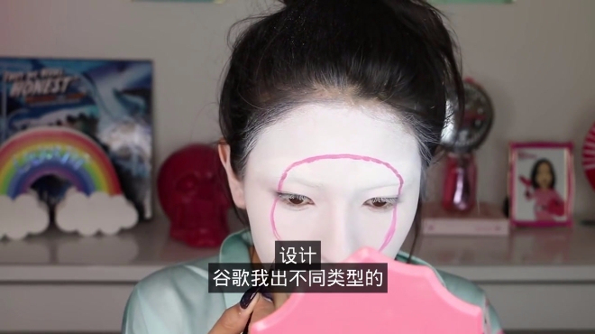 美女劳拉桑切斯教你画电影里的幽灵的妆容,看完你服了吗?