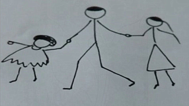 简笔画:简单一幅画,说出了幸福不过如此,老铁们我说的对吗?