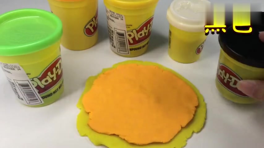 培乐多玩具视频 用多种颜色的橡皮泥来做披萨