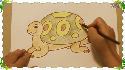 画乌龟,儿童学画画初学教学 教小孩学画画入门基础教程 如何教幼儿学