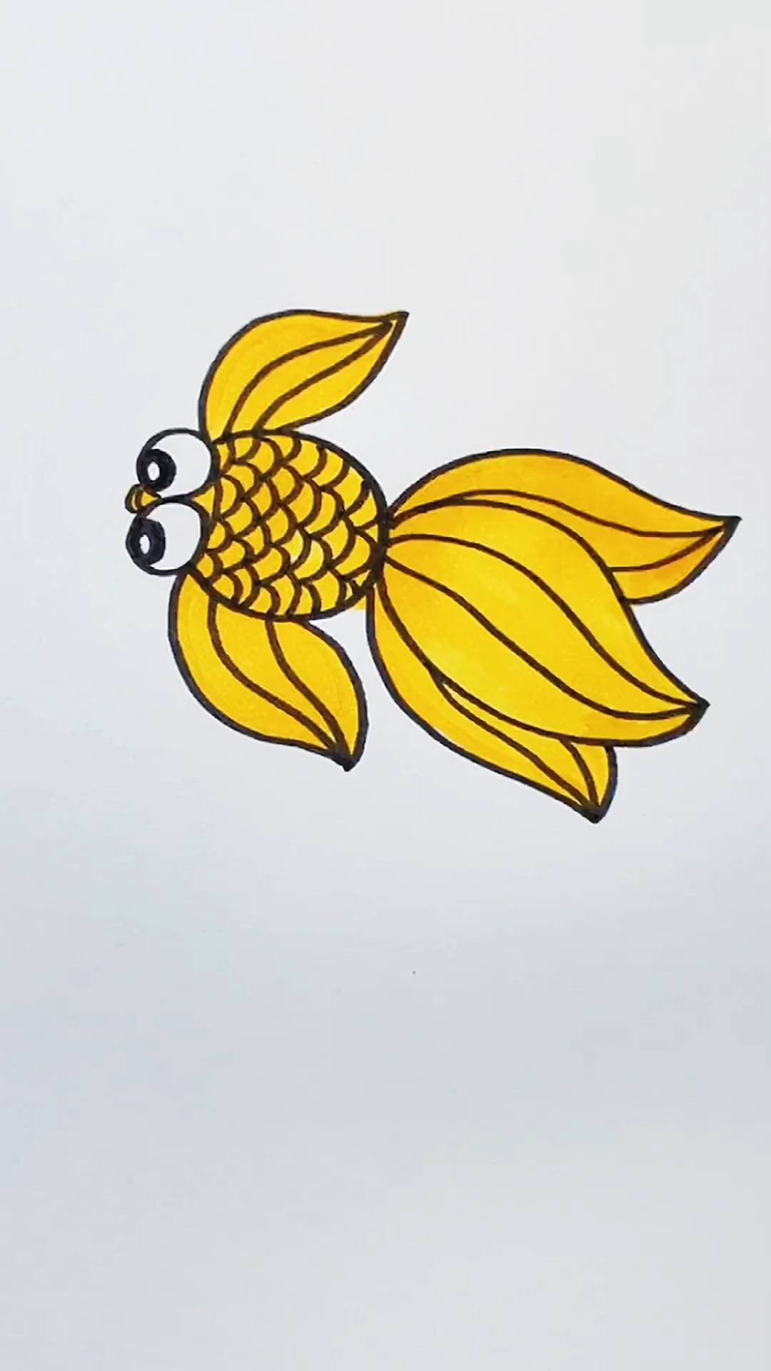 简单画金鱼