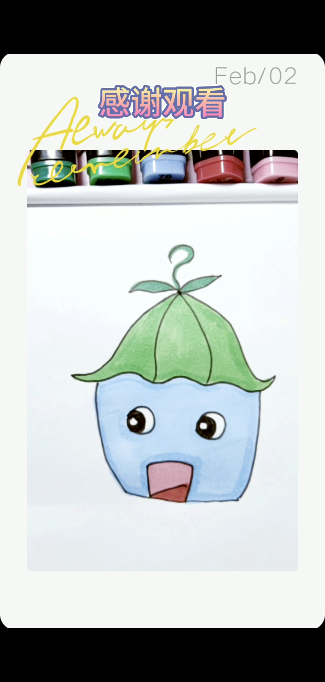 #简笔画教程#可爱蔬菜小房子画法