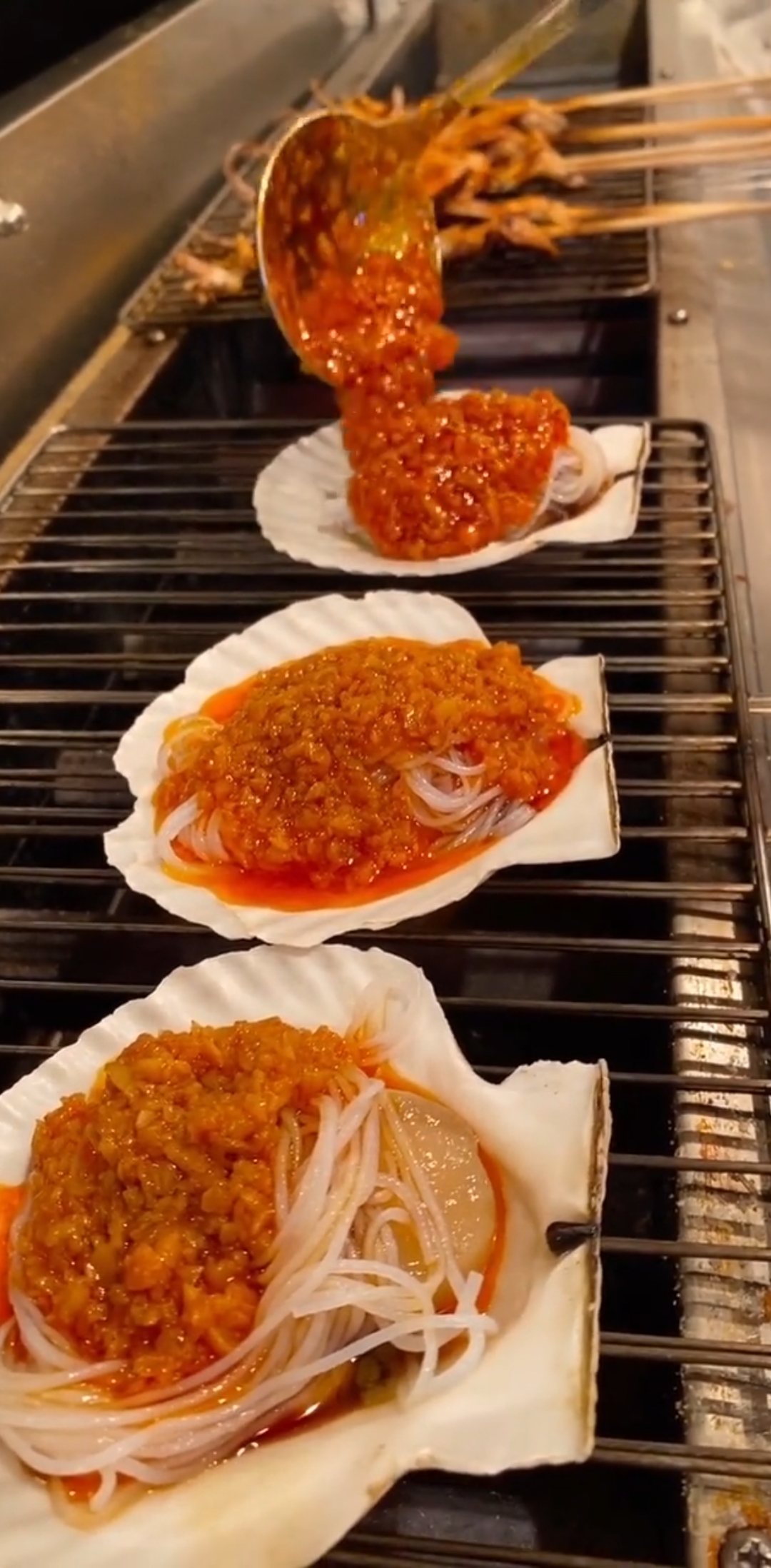 铁板扇贝