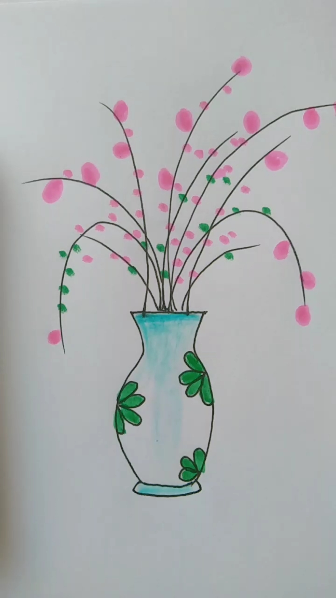 简笔画小插花