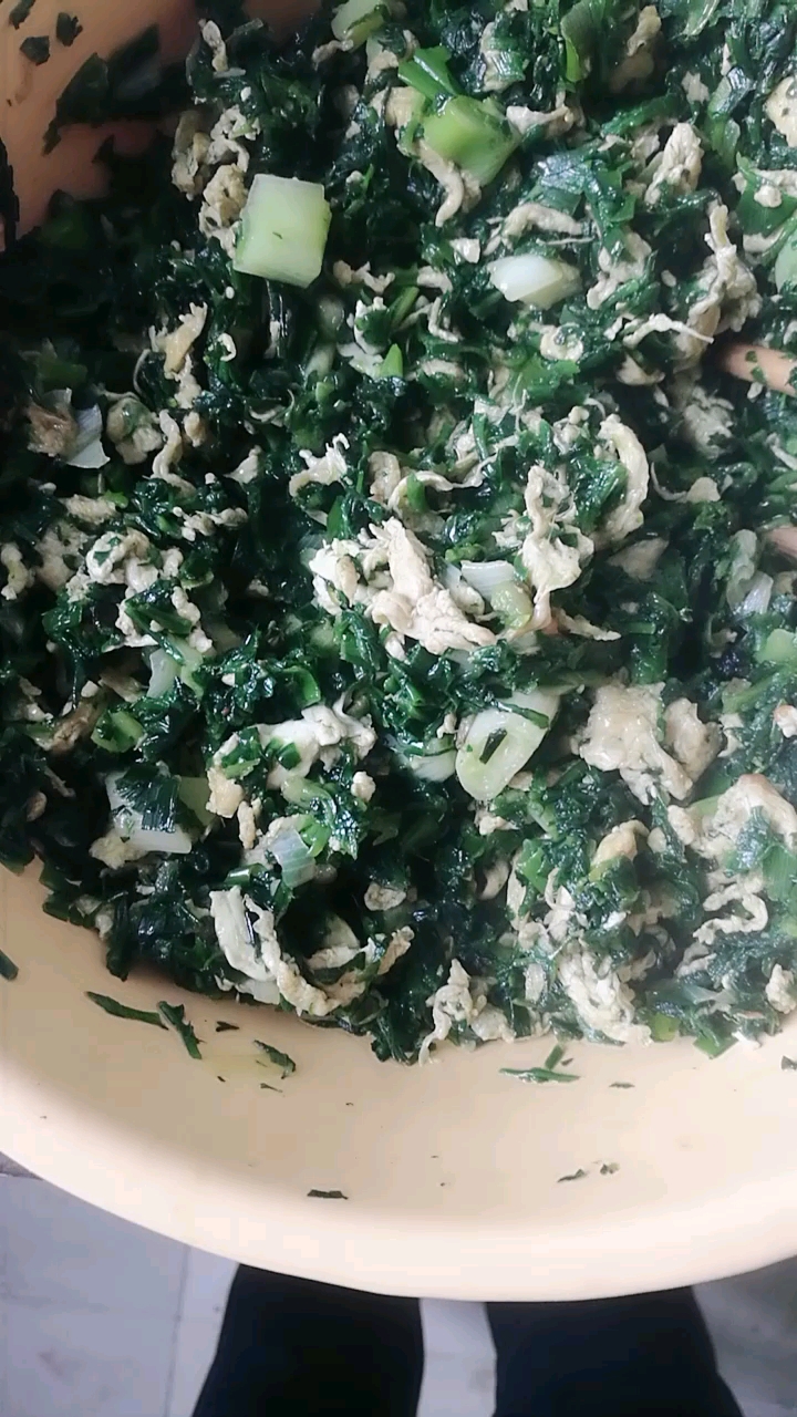 鸡蛋韭菜荠荠菜,超好吃的饺子馅