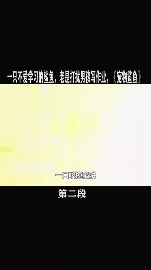 一只不爱学习的鲨鱼,老是打扰男孩写作业,《宠物鲨鱼》(2)