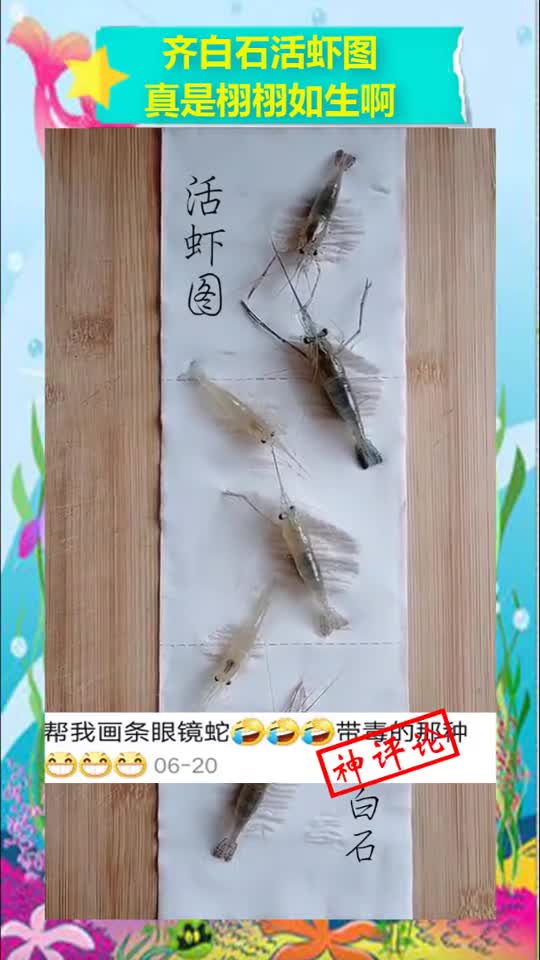 齐白石活虾图,了解一下
