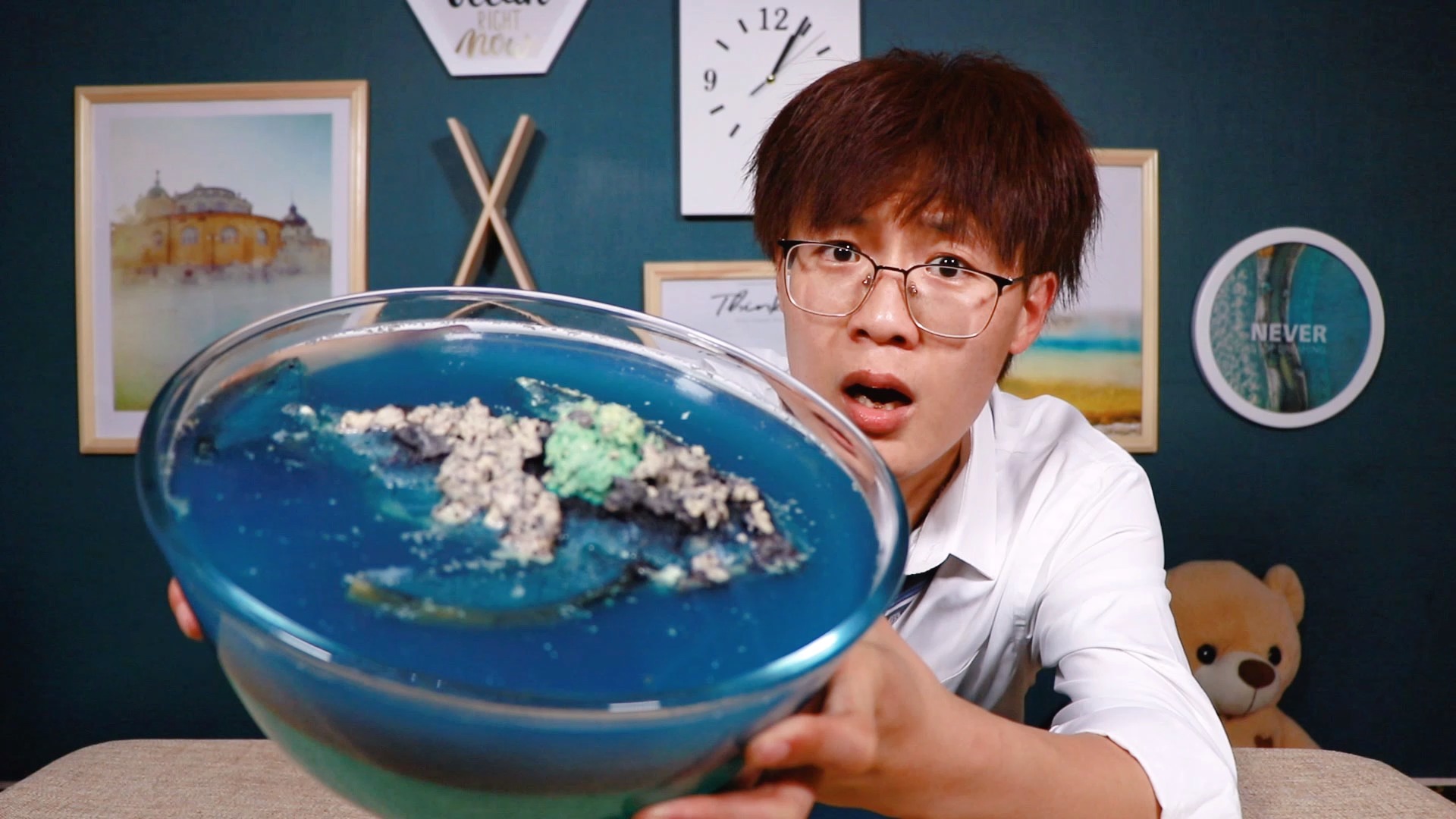 终于成功了!这个鲸鱼岛蛋糕真的是太漂亮了!