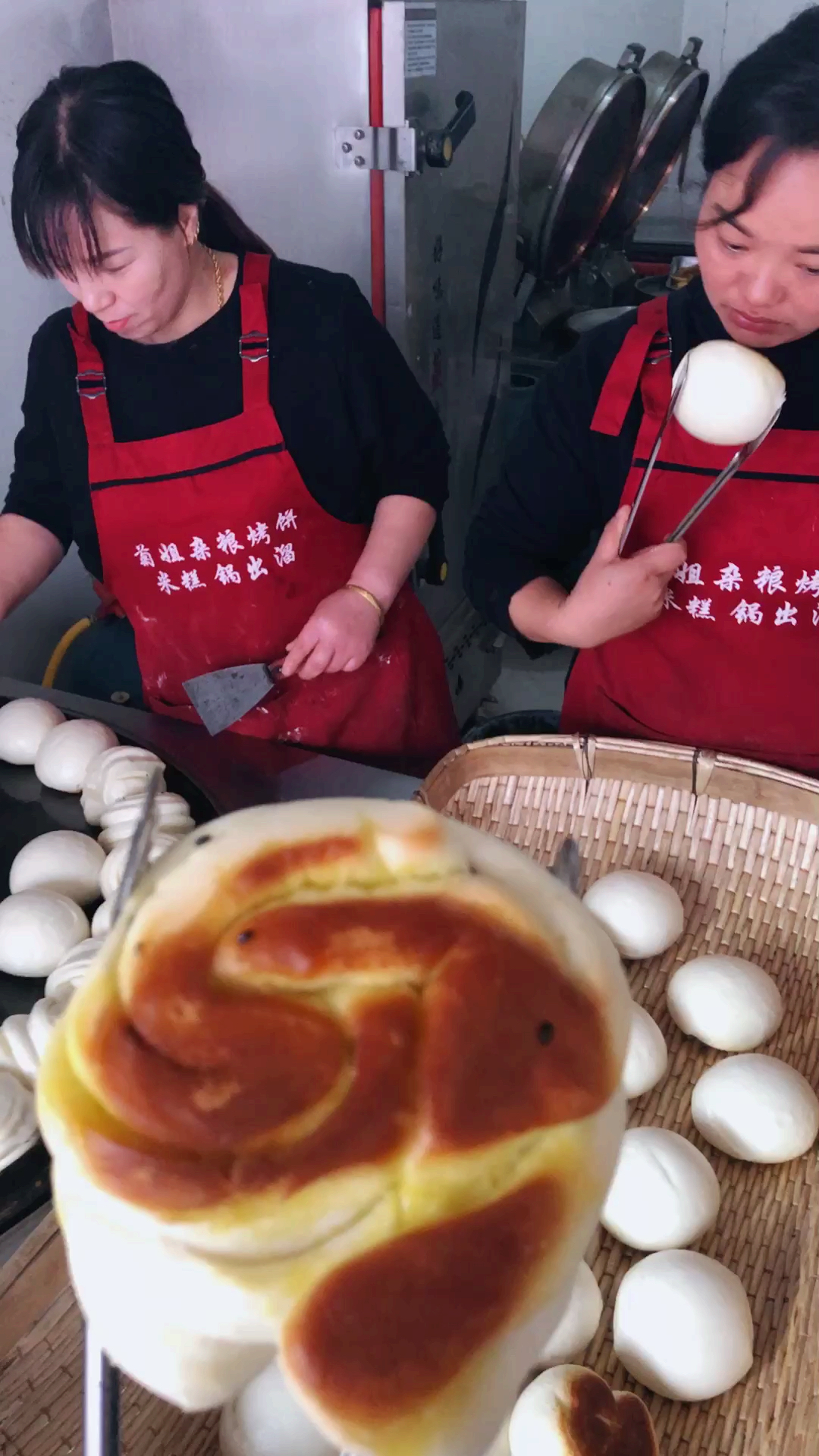 老面锅贴馒头大花卷