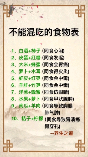 生活中这些食物千万不能一起吃哦
