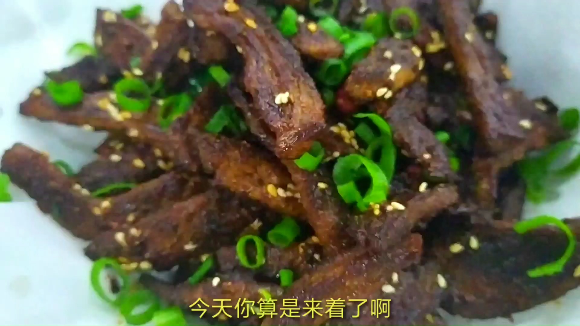 #牛肉#只需一口不粘锅,在家也能做蒙古牛肉干,家常做法咬一口满嘴留香