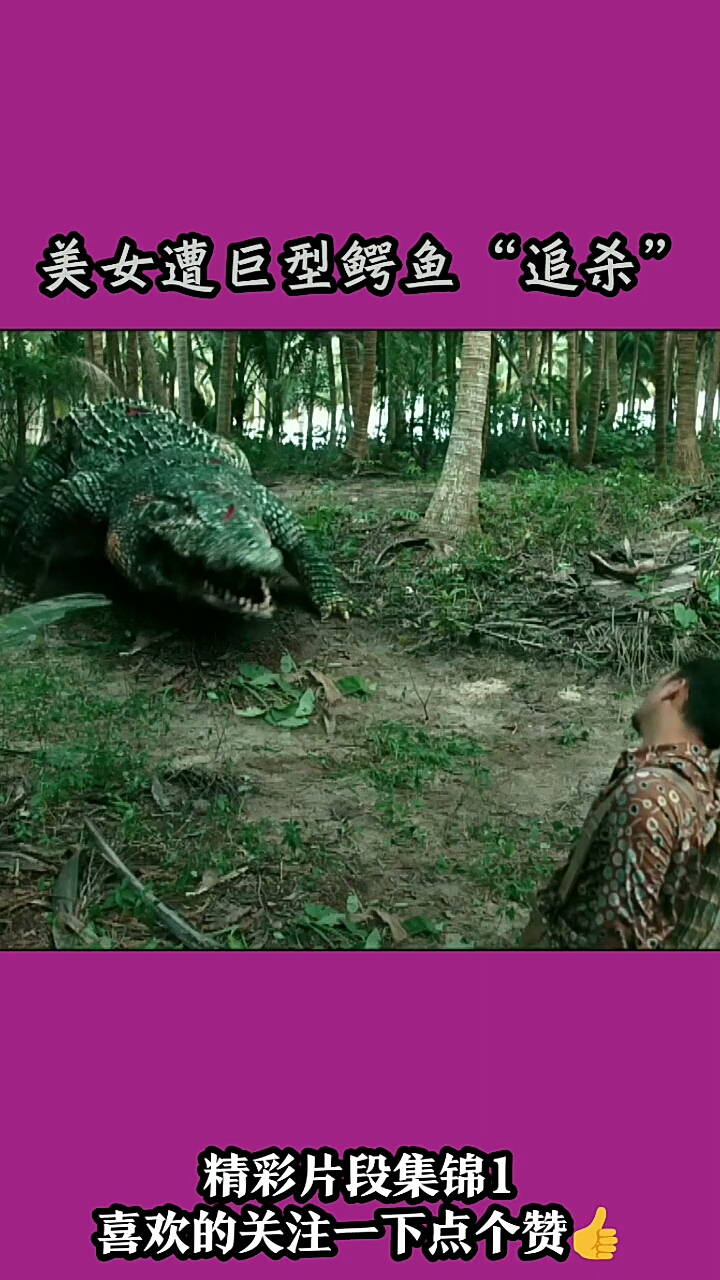 #大佬来了#巨型鳄鱼要吃掉美女,小伙英雄救美真实身份惊人!!!