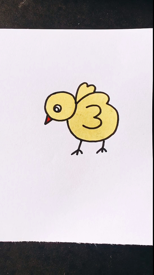 #简笔画#简单画小鸡