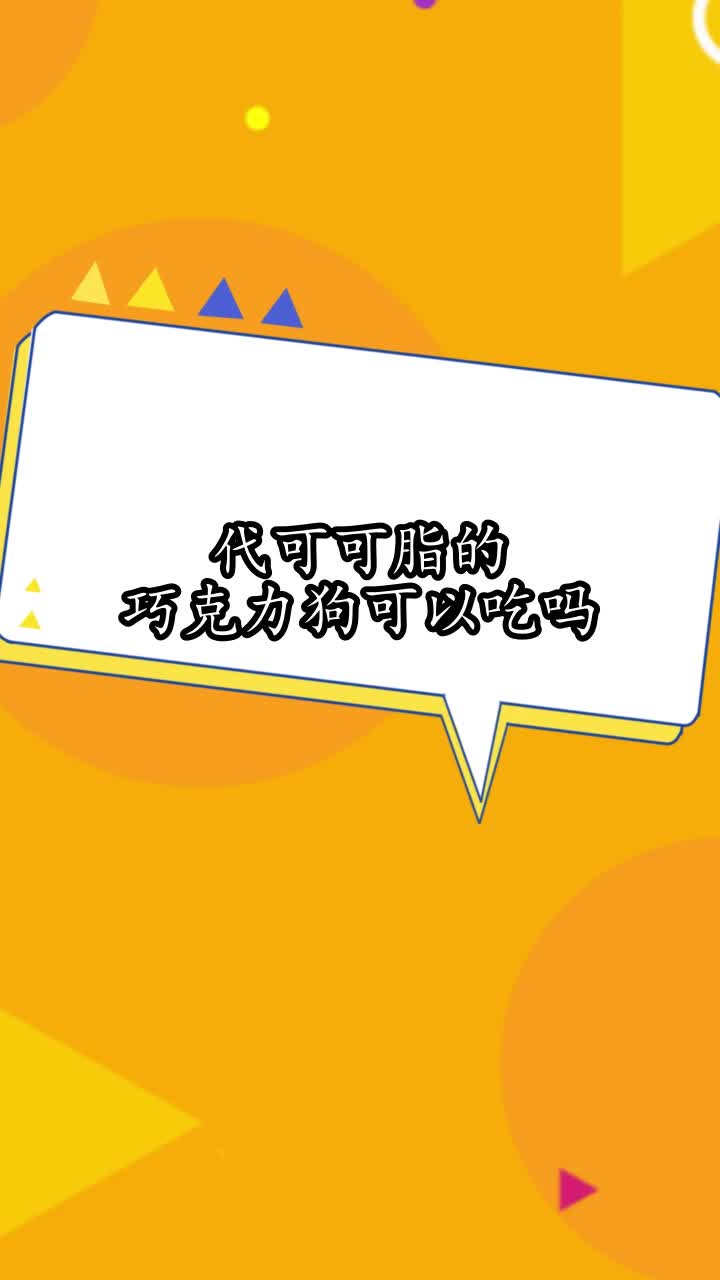 代可可脂的巧克力狗可以吃吗,你掌握了吗