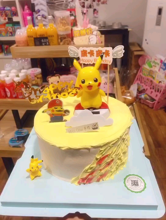 #生日蛋糕#皮卡丘。。。。。。