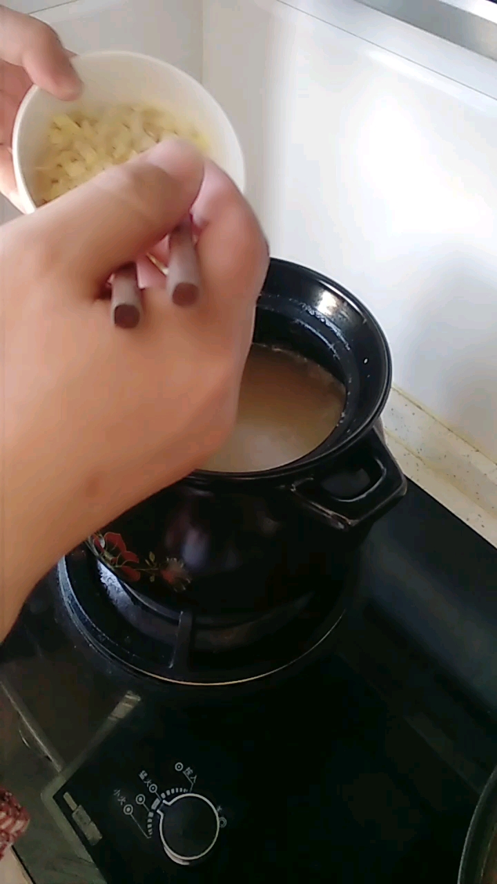 自创菜肉粥