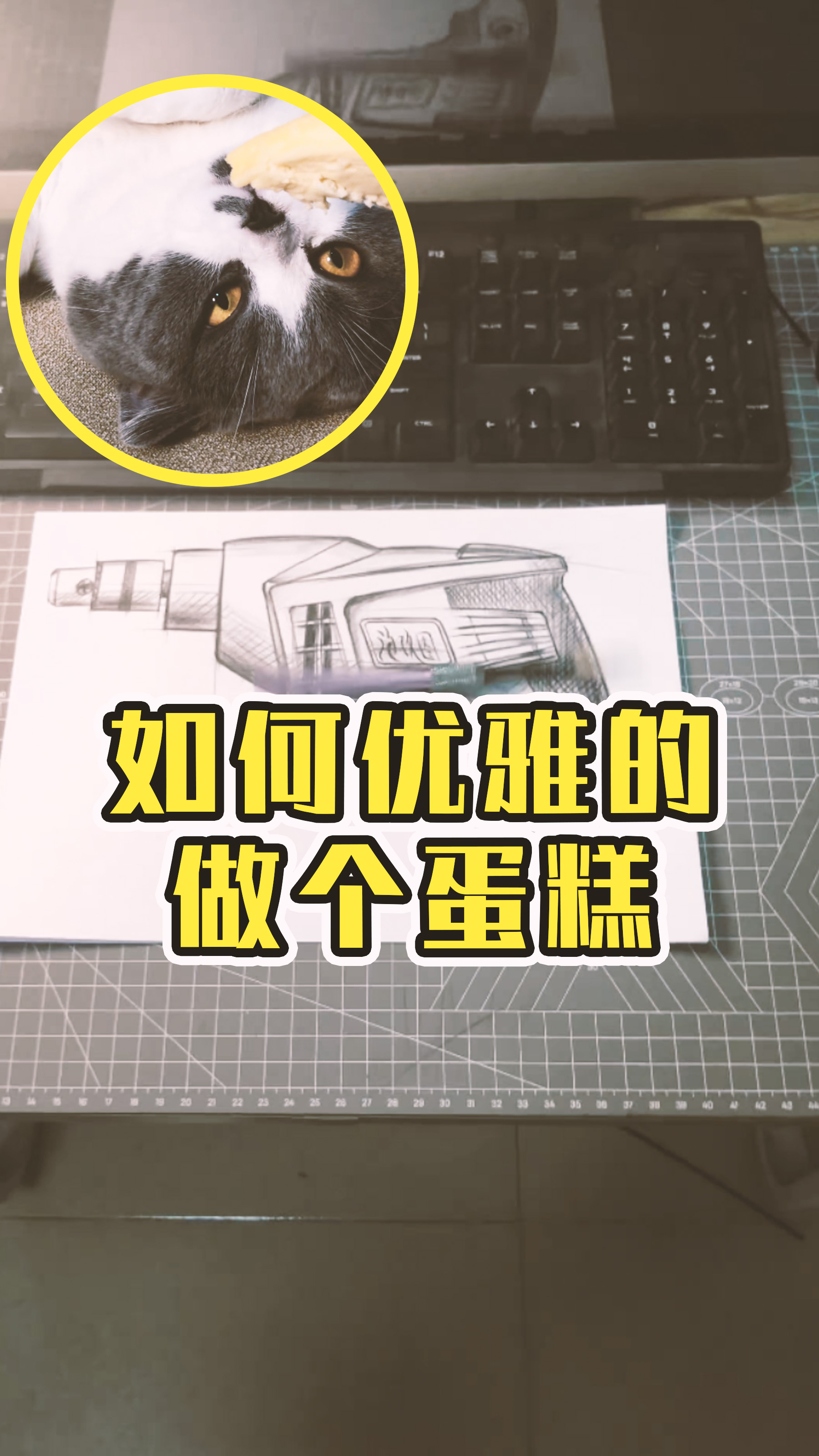 #手绘#来,请您闻蛋糕!