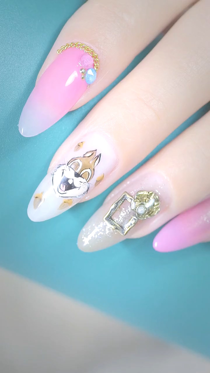 #美甲#Rosé的玫瑰花栗鼠粉丝应援美甲,赶紧做起来吧