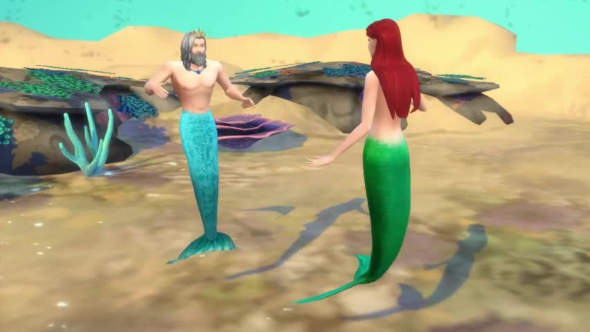 冰雪奇缘&小美人鱼:艾莎、安娜“变”美人鱼,哪个更漂亮?