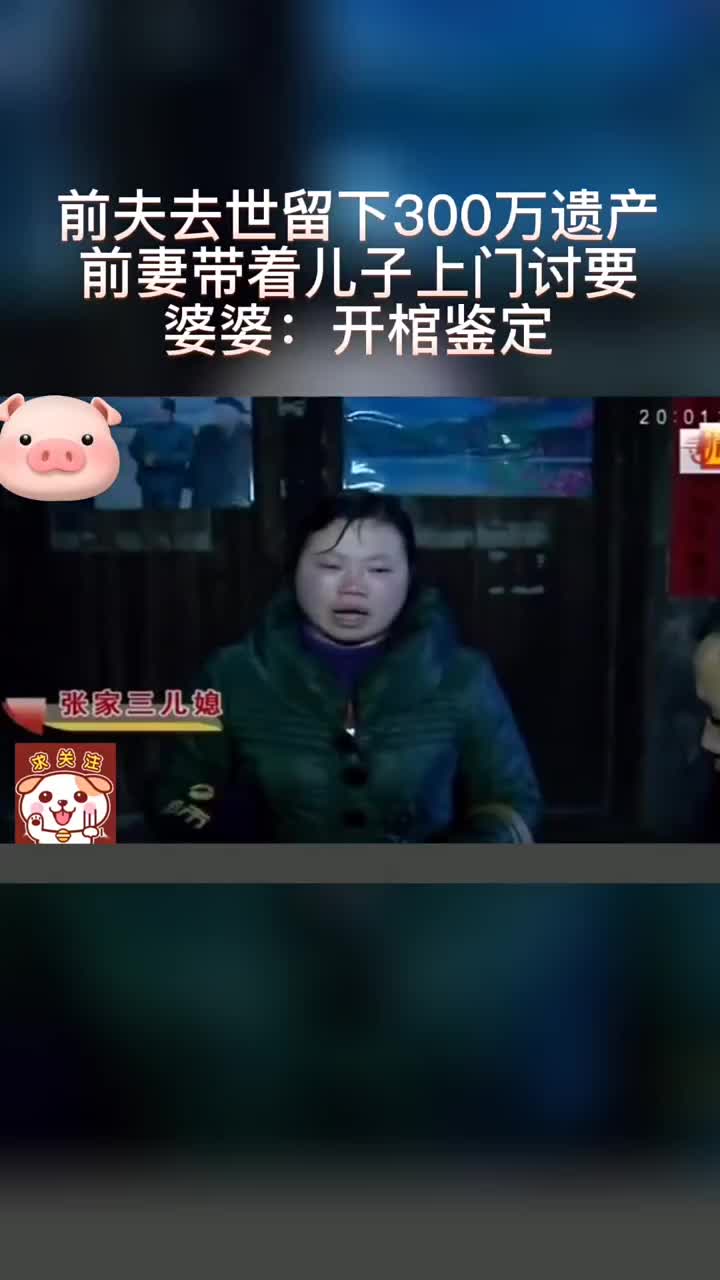 前夫去世留下300万遗产,前妻带着儿子上门讨要,婆婆:开棺鉴定
