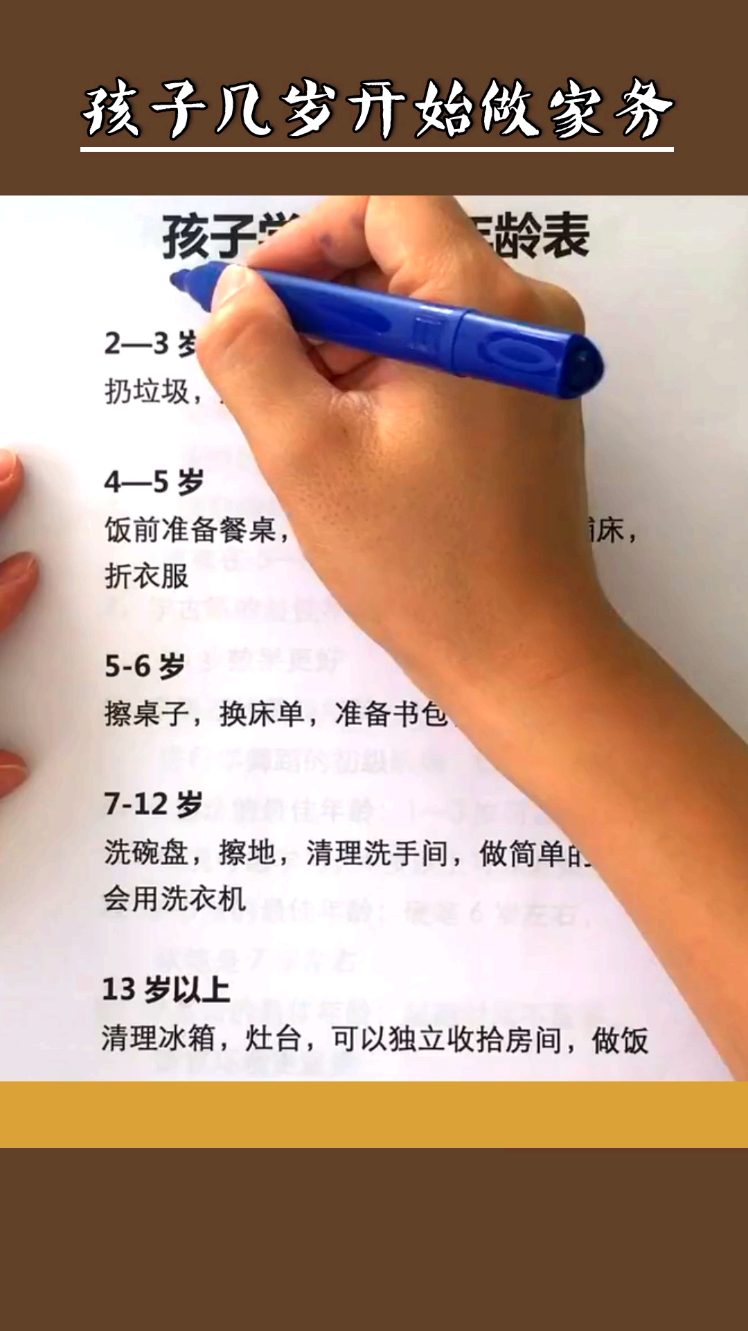 几岁可以开始培养孩子做家务?这张表格收好不谢
