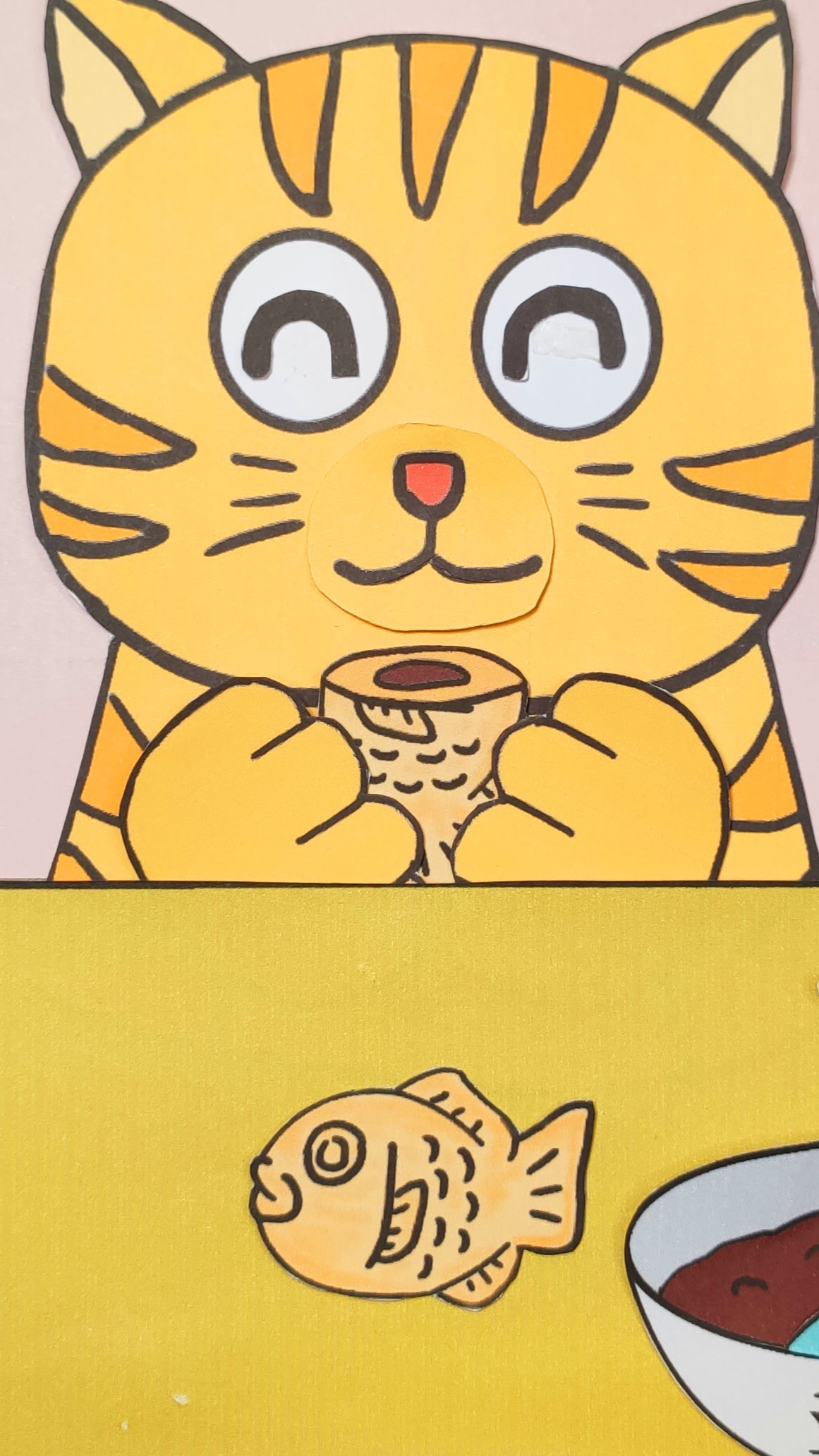 手绘定格动画:小猫五月饿了,七七给它做美味的鲫鱼饼