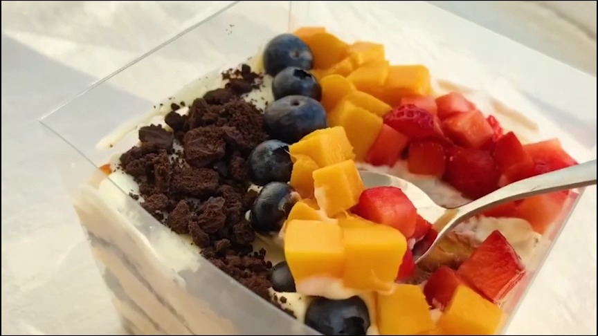 #美食#餐盒带下午茶去办公室——盒装千层蛋糕,不用烤箱,难度系数一颗星