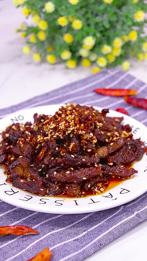 家庭版自制牛肉干,香辣牛肉干,好吃又卫生
