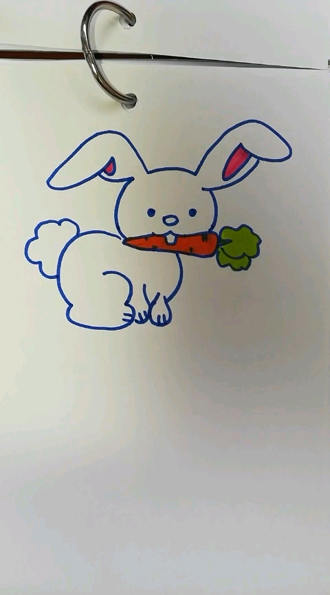 吃萝卜的兔子简笔画