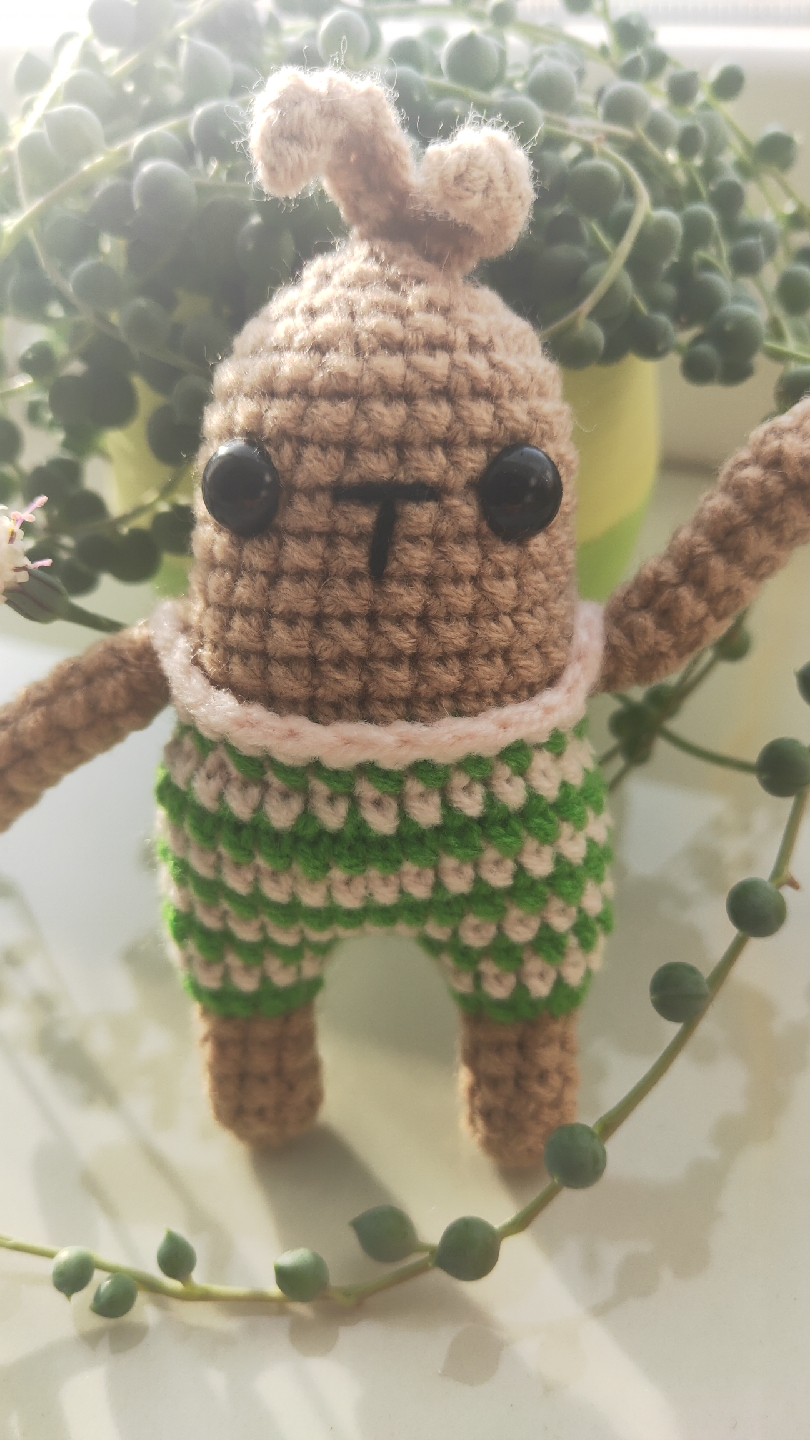 #手工制作#手工编织钥匙扣挂件-小兔子