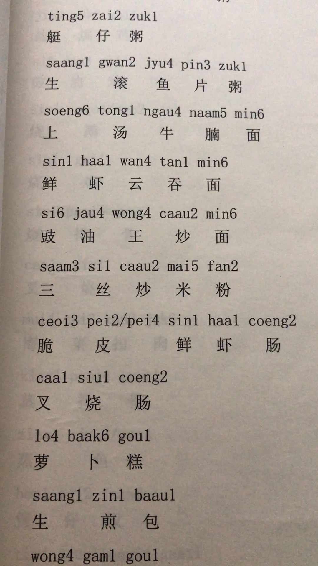 鲜虾云吞面粤语怎么说?