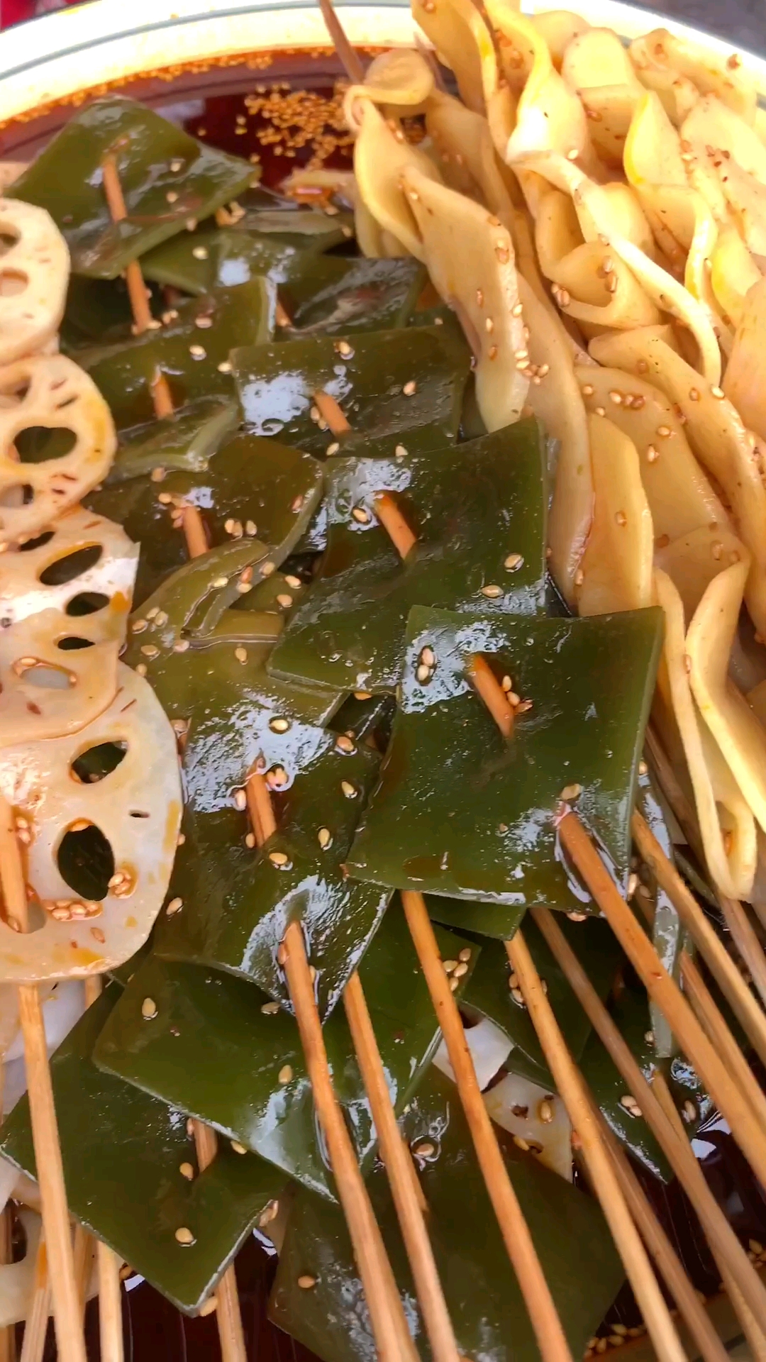 #黑暗料理之王#成都的冷锅串串,最爱的是鸡心