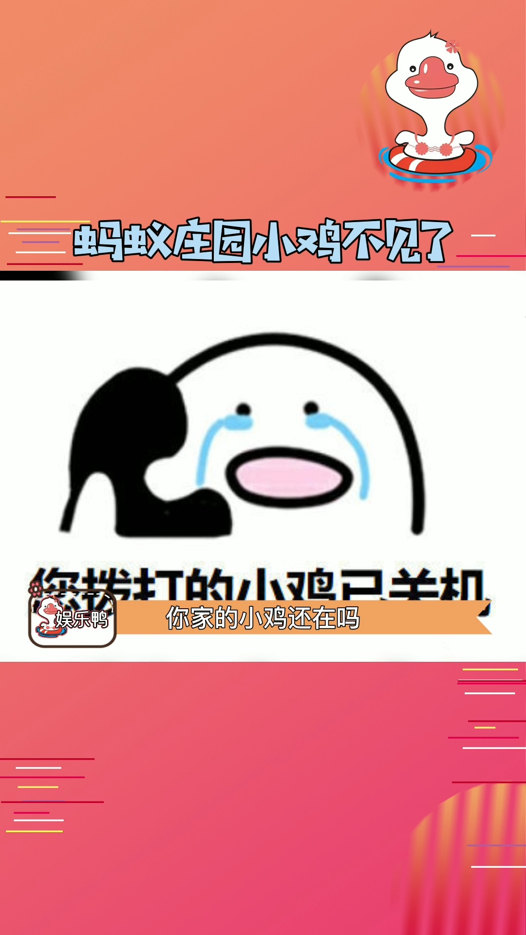 #吃瓜群众#支付宝小鸡 今天把我吓一跳 ,差点以为支付宝也崩了,你家的小鸡有什么称号呢?