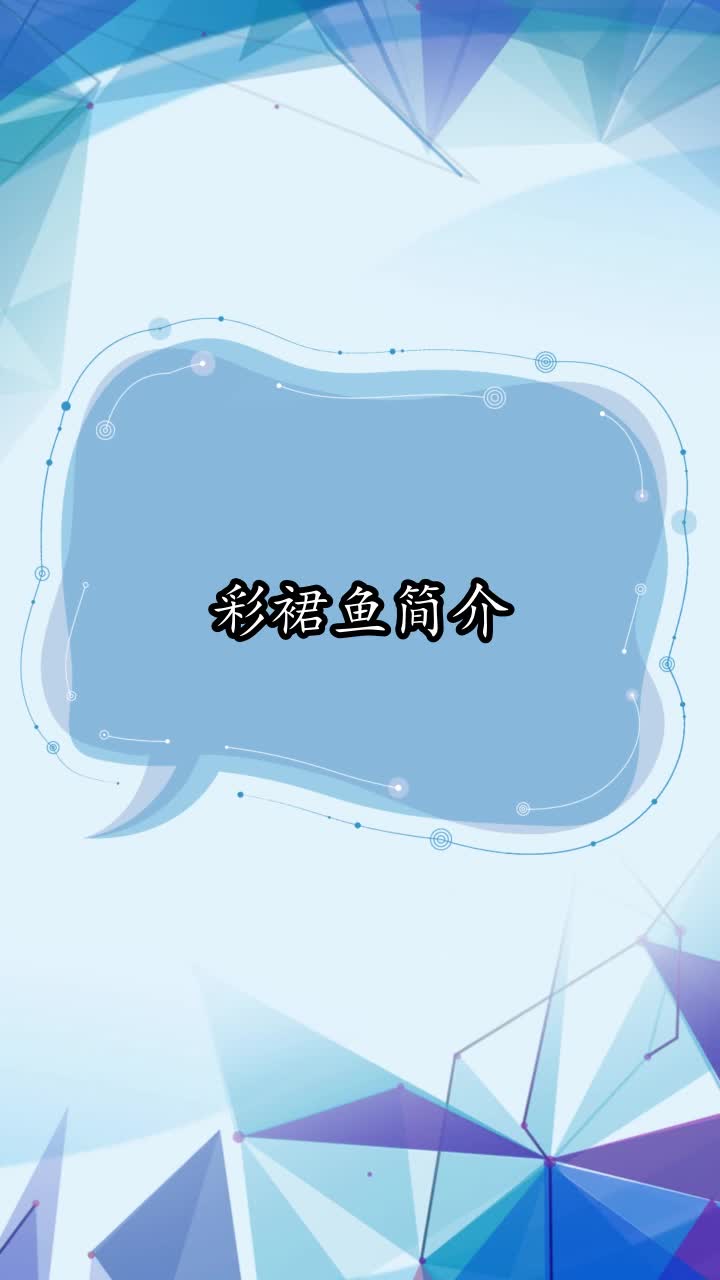 彩裙鱼简介,你明白了吗