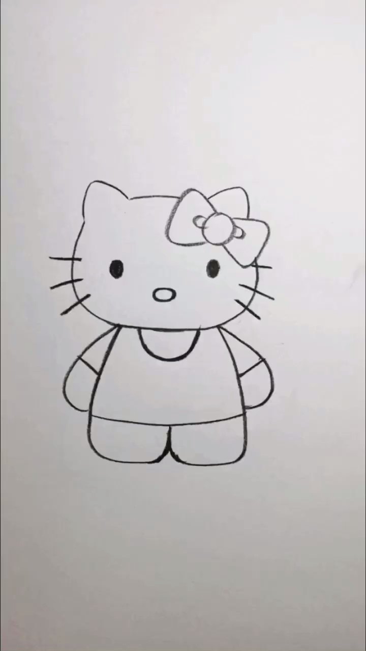 #我要上热门#简笔画kt猫