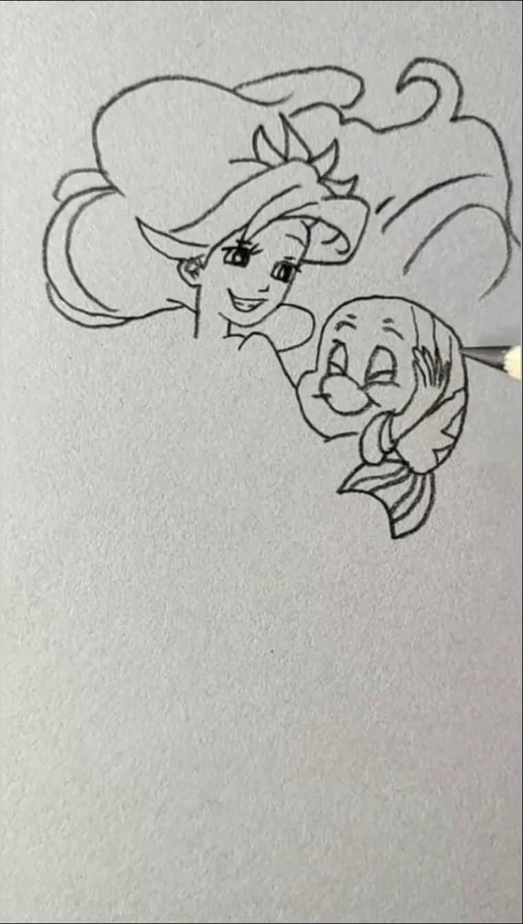 一起来用铅笔学画美人鱼,你学会了吗?