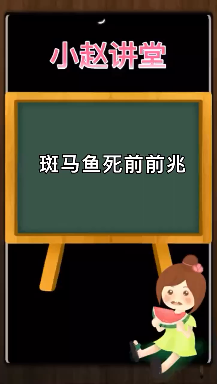 斑马鱼死前前兆。