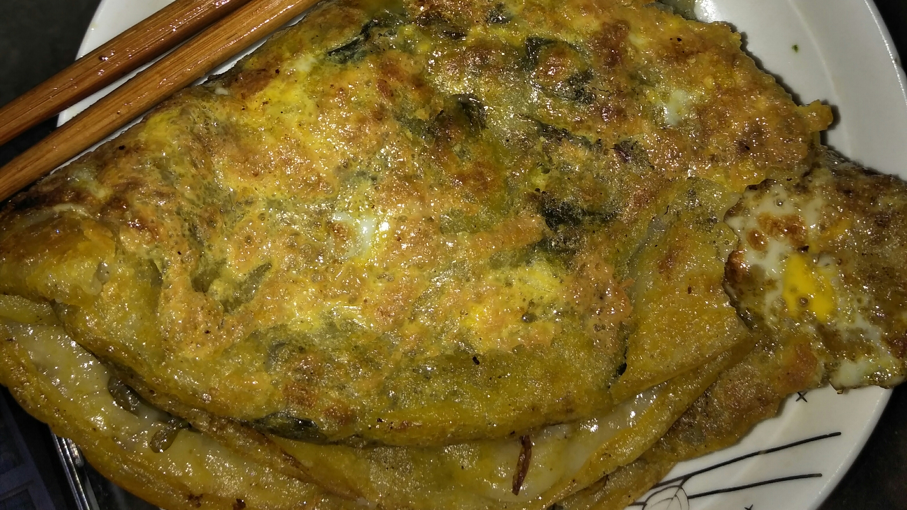 麻子菜鸡蛋煎饼简单快速方便卫生味道好
