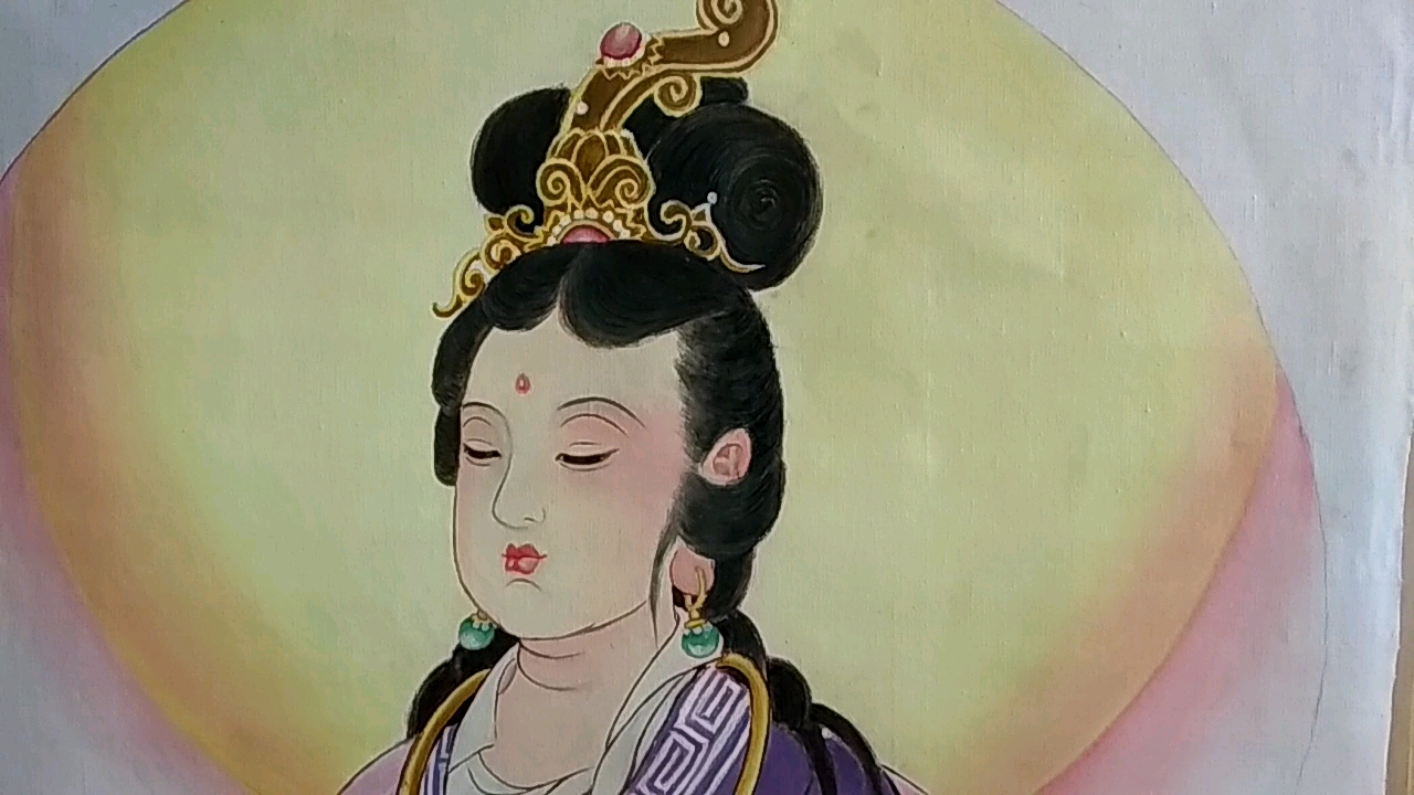 手绘油画,古代仕女图!有喜欢的朋友吗,点赞关注呗!谢谢!