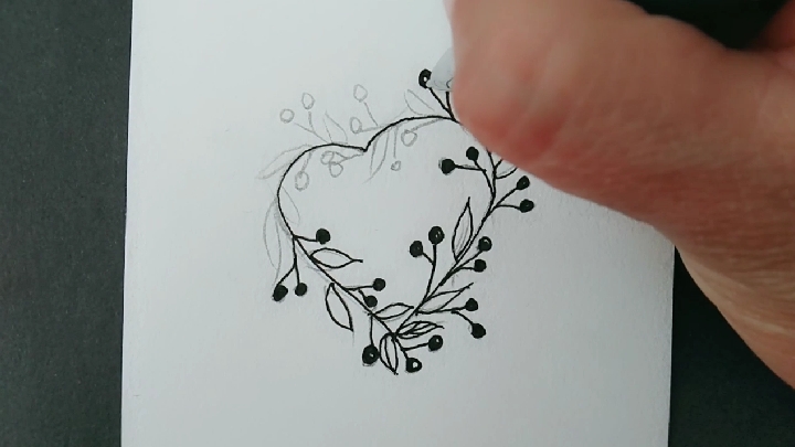 随手画黑白小花素材,积累手帐手抄报手绘素材