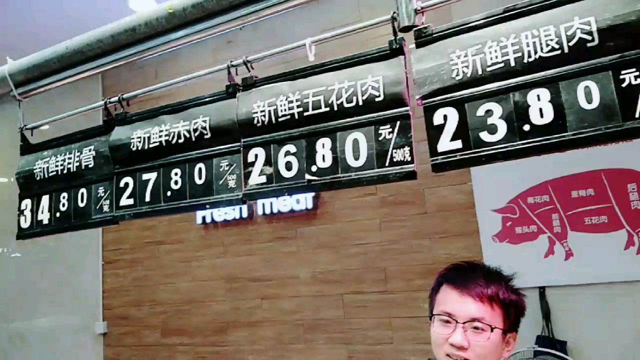 看看今天猪肉的最新价格,跟前段时间25-6块差不多,年底降价渺茫