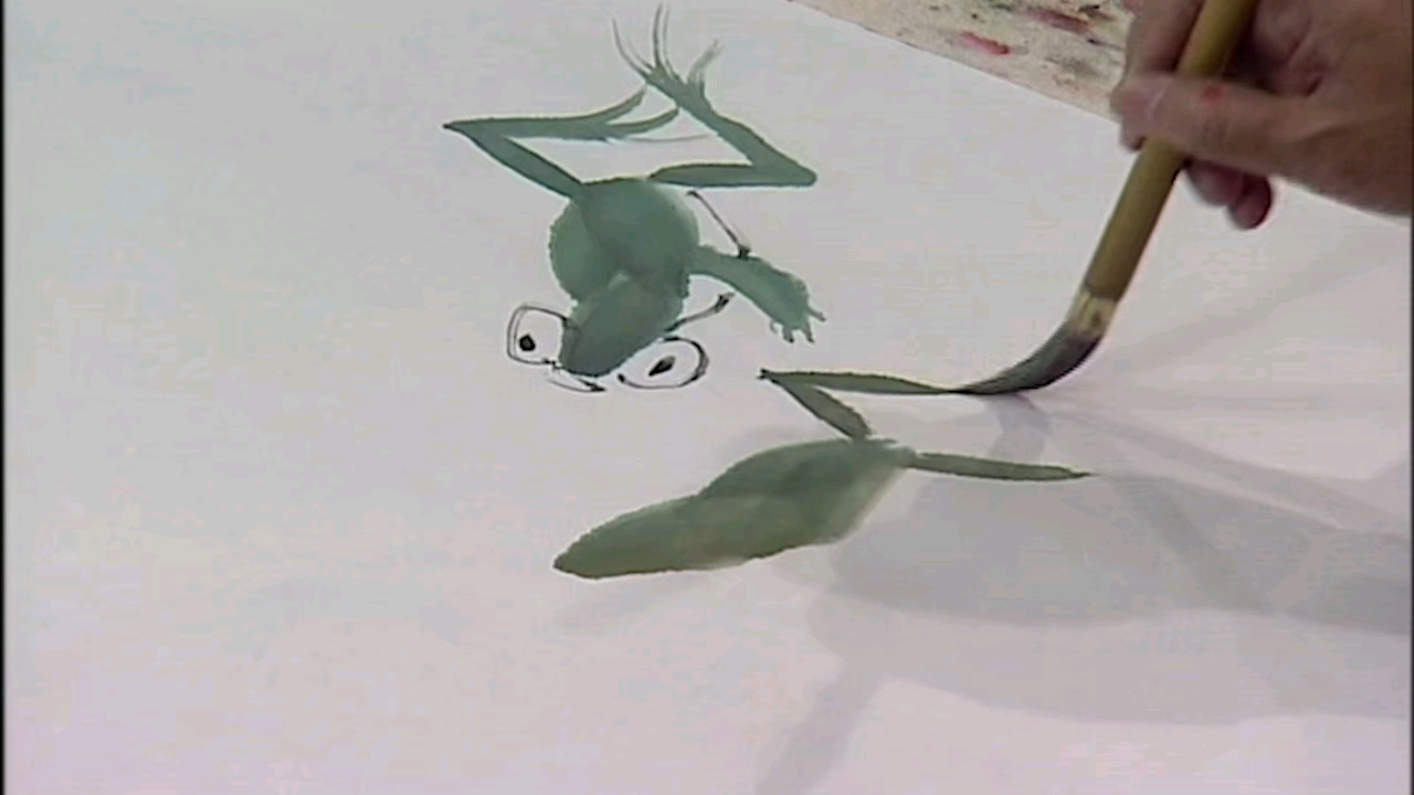 国画画虾愚蠢的视频 国画虫子画法大全
