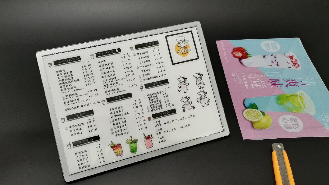 奶茶店吧台灯箱点餐灯箱