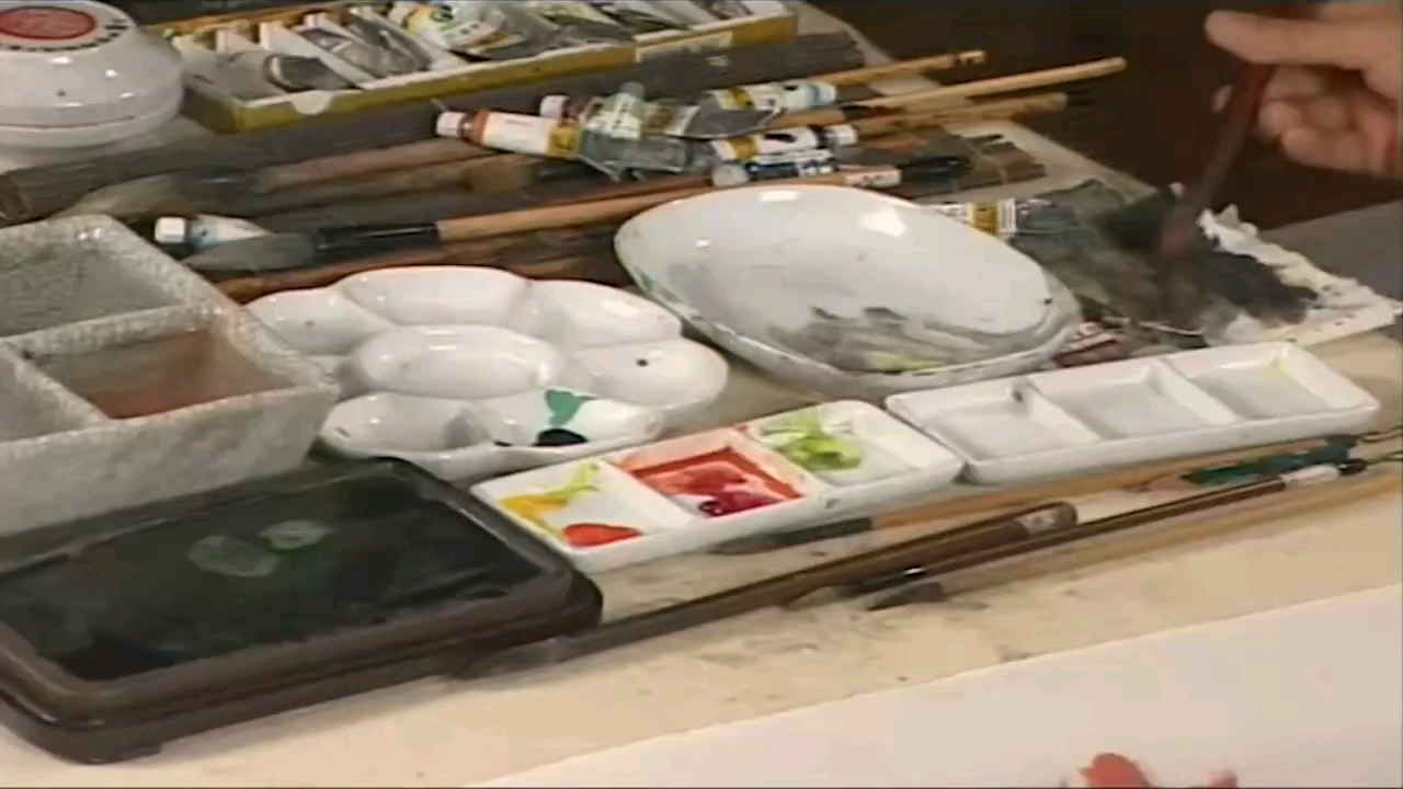国画入门水墨画 国画香蕉画法视频
