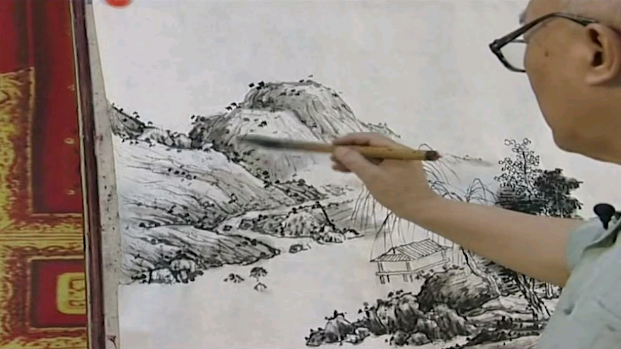 马克笔画山水画视频教程 山水画技巧视频教程一