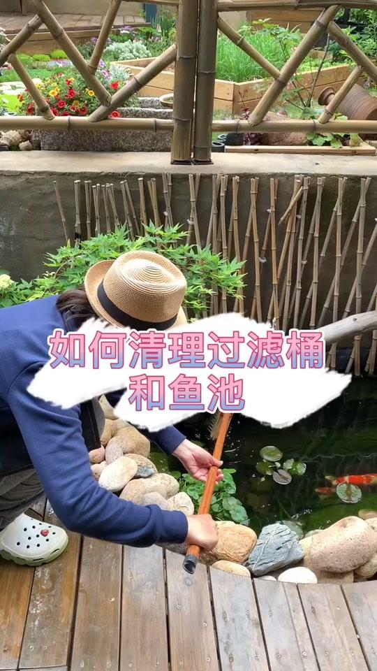 喜欢鱼池的小伙伴们,你们要的清理鱼池完整过程来了,还没挖鱼池的赶快回家挖鱼池玩吧!#花漾庭